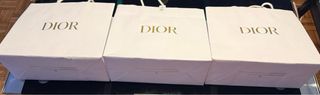 Set 3 Bolsas Dior Blancas y Doradas