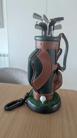Teléfono Vintage Golf Marrón y Verde