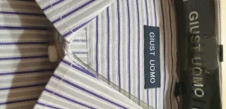 Camicia GIUST UOMO uomo a righe con taschino