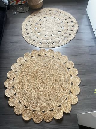 Alfombras redondas de esparto