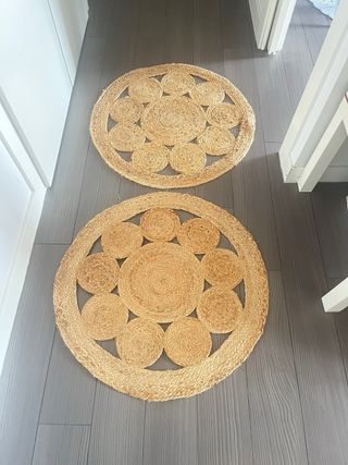 Alfombras redondas de esparto