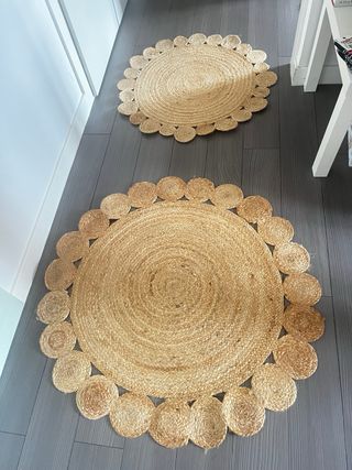 Alfombras redondas de esparto