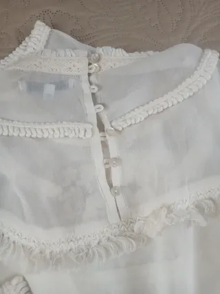 Blusa Tintoretto Blanca Talla 40,pero Talla 38