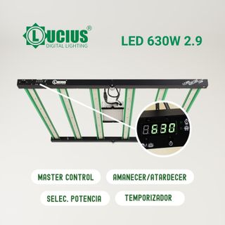 Luz LED Cultivo Lucius 630w 2.9 Master