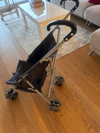 Carrito de bebé plegable negro