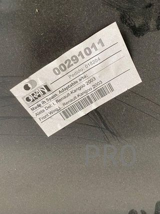 Aleta renault kangoo 291011 nuevo