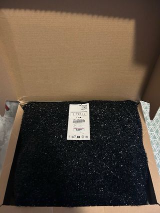 Vestido Zara Negro Brillante