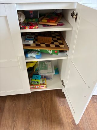 Mueble estantería de con baldas blanco 2 puertas