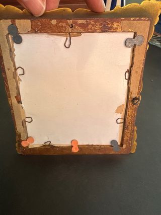 Cuadro Decorativo Flores Cesta Dorado Vintage