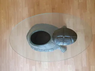 Mesa centro tortuga cristal