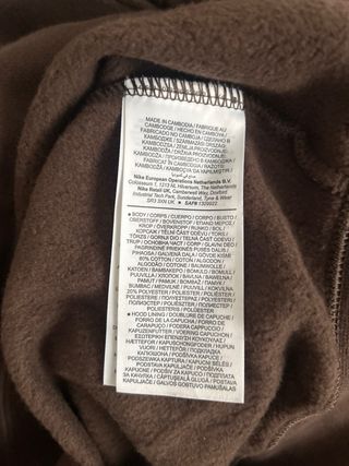 Sudadera Nike Mujer Talla XS Oversize Marrón