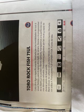 Caña Hart Toro Rock Fish 71UL.