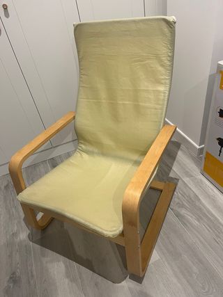 Hamaca POÄNG Ikea Madera Tela Beige