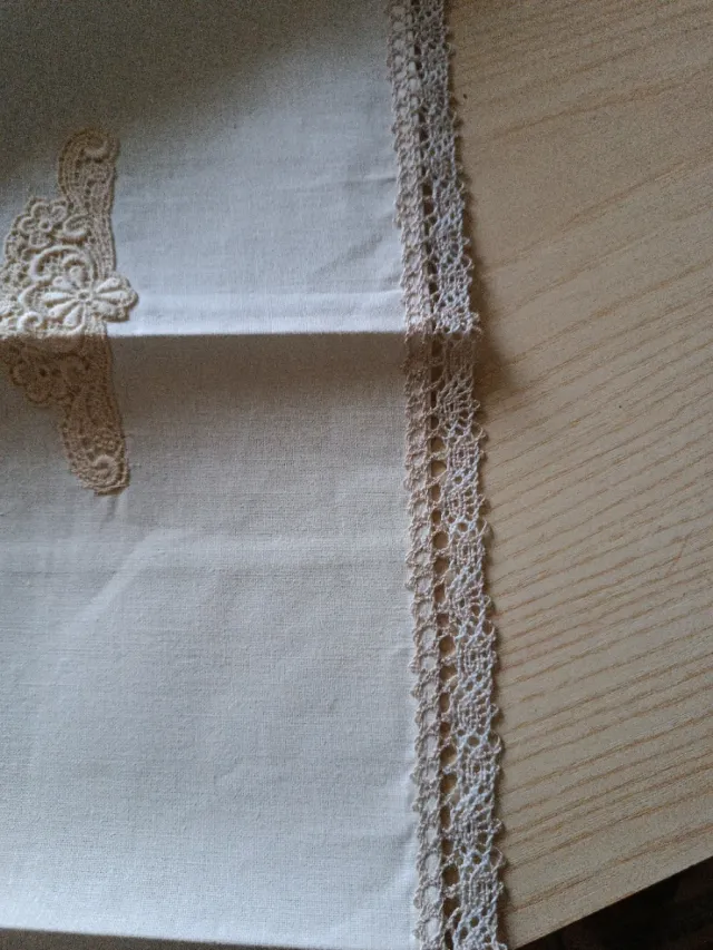 Asciugamano in cotone con pizzo