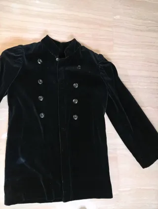 Traje Estudiante Niño Negro Terciopelo