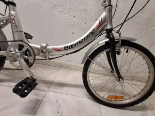 Bicicleta Plegable Boomerang Plata