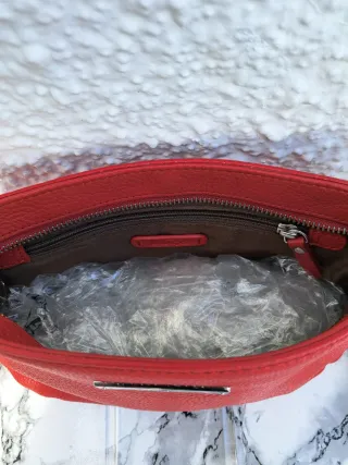 Bandolera Kipling cuero rojo