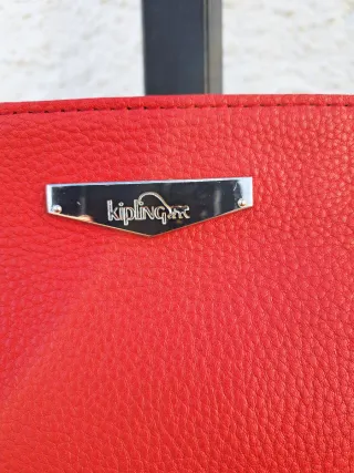 Bandolera Kipling cuero rojo