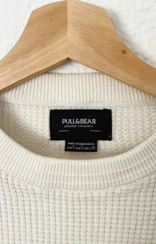 Jersey Pull and Bear Blanco Talla S