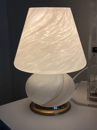 Coppia Lampade Vetro Murano Comodino