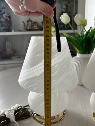 Coppia Lampade Vetro Murano Comodino