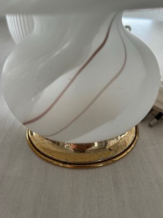 Coppia Lampade Vetro Murano Comodino