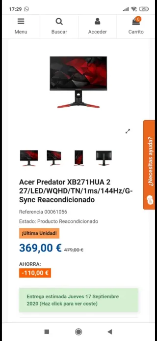 Monitor Gaming Predator