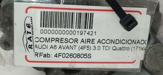 AUDI A6 AVANT (4F5) 3.0 TDI Quattro (171kW) COMPRESOR AIRE ACONDICIONADO