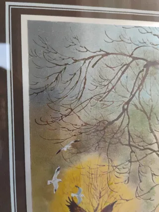 Stampa Dufex Foil Art Anatre in paesaggio autunnal