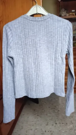 Jersey Stradivarius gris talla L