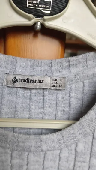 Jersey Stradivarius gris talla L