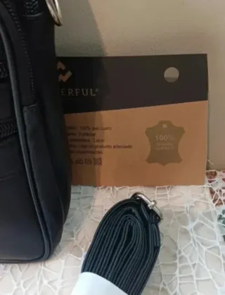 Bolso Piel Bandolera Hombre Cremallera