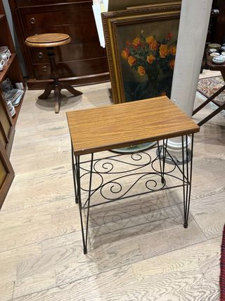 Mesilla vintage madera y forja