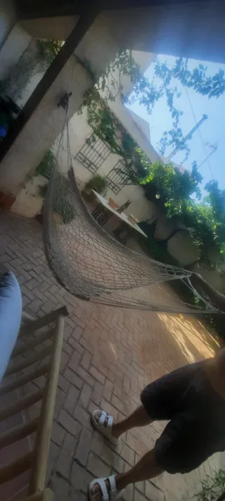 Hamaca Mexicana Tela y Madera