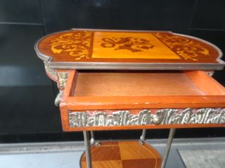 Mesa Auxiliar Vintage Marquetería Broce