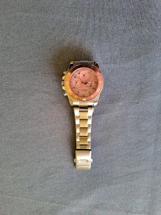 Reloj Biden Hombre Plateado y Rosa