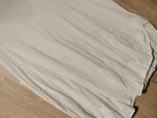 Blusa blanca bohemia oversize lisa suave