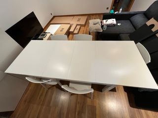Mesa y 4 Sillas IKEA Blanca