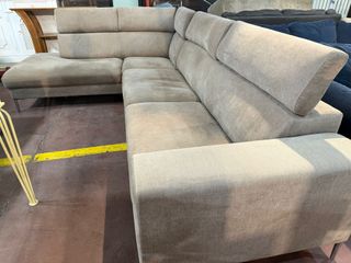 Sofá Rinconera Beige Tela Como Nuevo