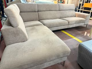 Sofá Rinconera Beige Tela Como Nuevo