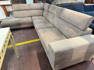 Sofá Rinconera Beige Tela Como Nuevo