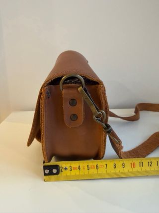 Mini bandolera cuero genuino Made in Greece