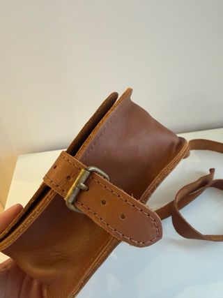 Mini bandolera cuero genuino Made in Greece