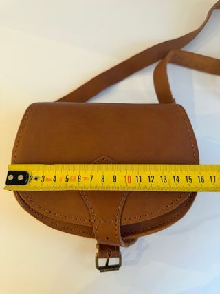 Mini bandolera cuero genuino Made in Greece