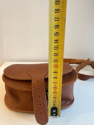 Mini bandolera cuero genuino Made in Greece