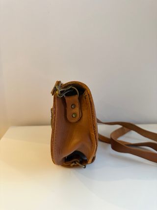 Mini bandolera cuero genuino Made in Greece