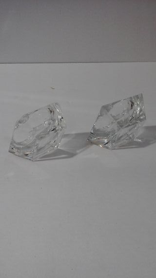 Portavelas de cristal cuadrados