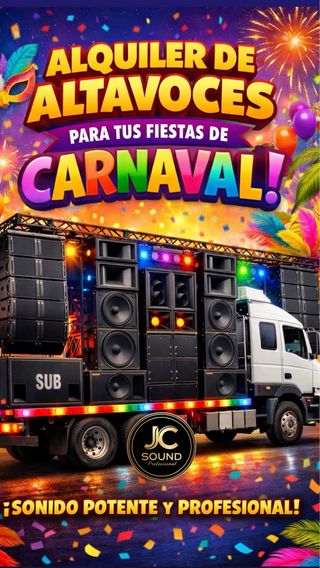 Alquiler de Altavoces para Fiestas Carnaval