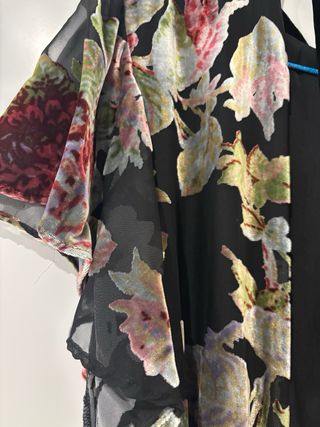 Vestido Zara Terciopelo Estampado Talla XS