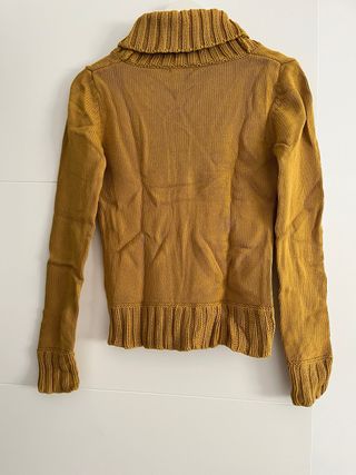 Jersey Massimo Dutti Mostaza Cuello Pico